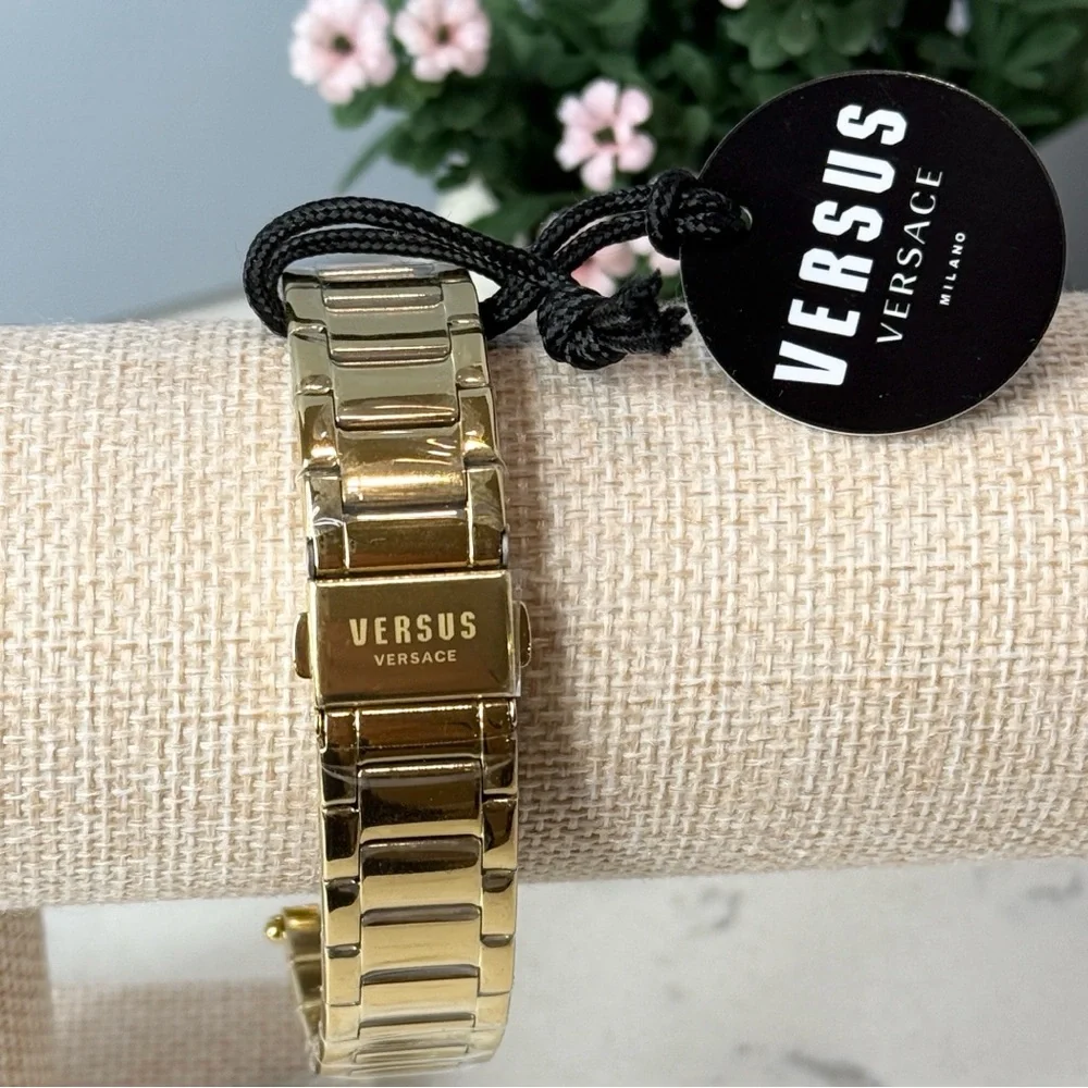 Versus Versace Women's Quartz Covent Garden Gold-Tone Stainless Steel Bracelet